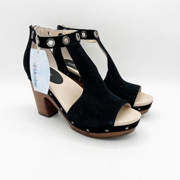 Jambu Shoes - Jambu Sandals Suede Sheila Block High Heel Shoe